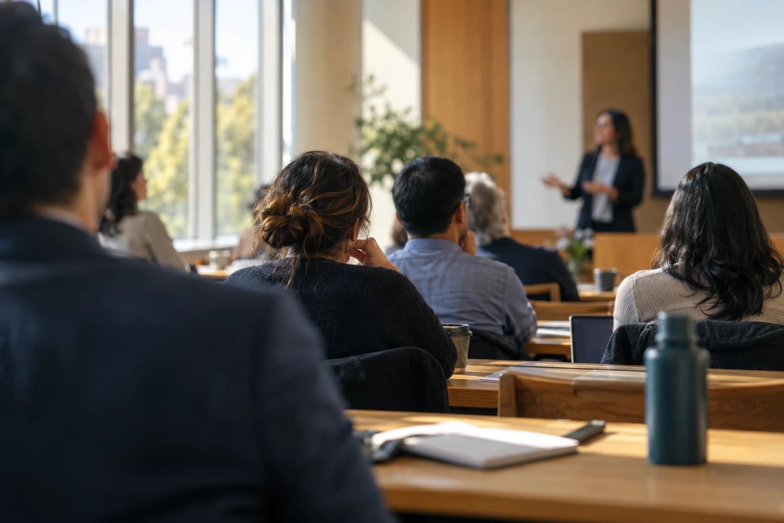 An attentive audience in a professional learning session